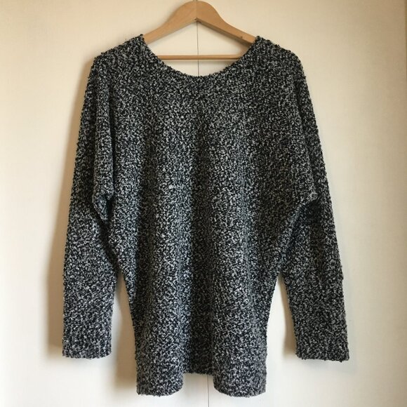 Salt and Pepper Fuzzy Wuzzy Nubby Sweater - Picture 8 of 13